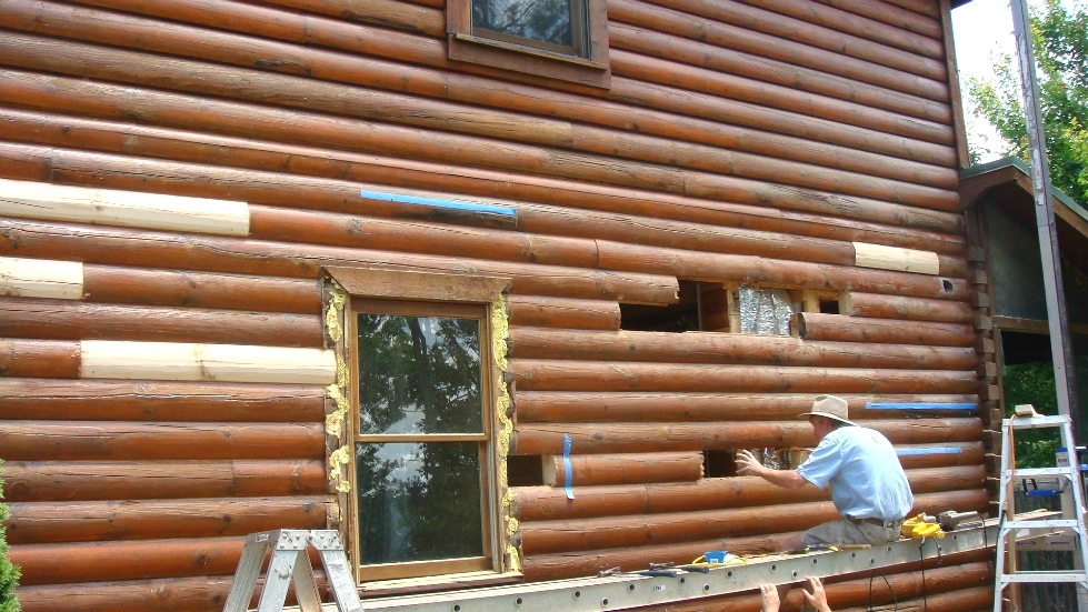 Log Home Repair Images Log Home Repair 
