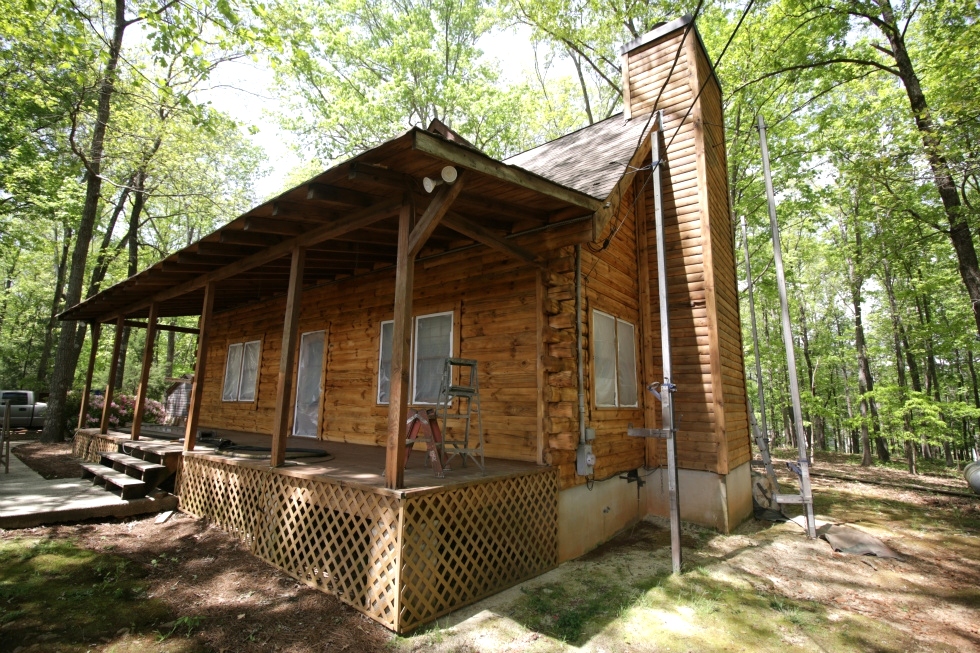 Log Home Restoration | Media Blasting A Log Home Log Home Repair 