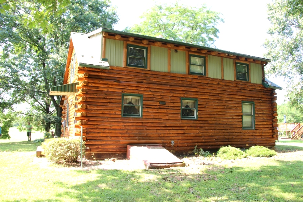 Log Cabin Staining by the LogDoctors Log Home Repair 