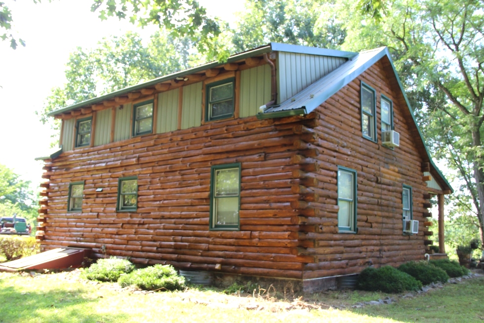 Log Cabin Staining by the LogDoctors Log Home Repair 