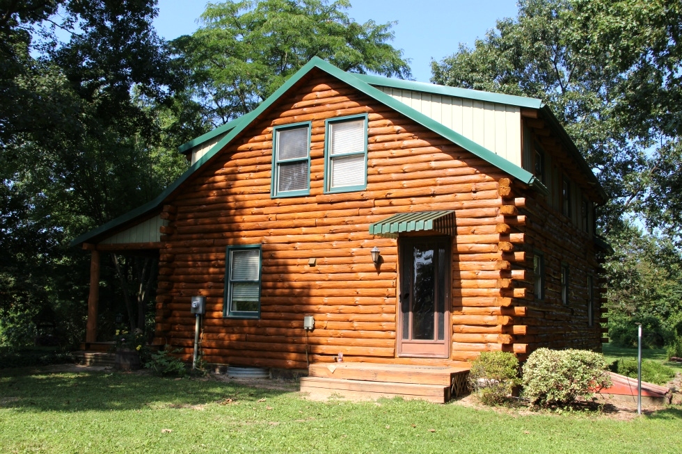 Log Cabin Staining by the LogDoctors Log Home Repair 