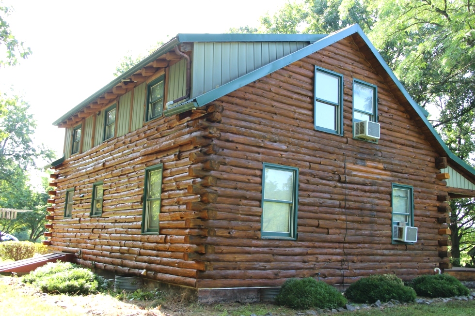 Log Cabin Staining by the LogDoctors Log Home Repair 