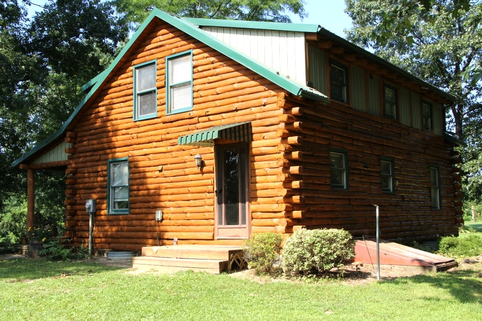 Log Cabin Staining by the LogDoctors Log Home Repair 